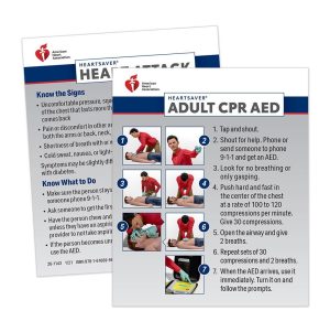 2020 AHA Heartsaver® Adult CPR AED Wallet Card - 100 Pack