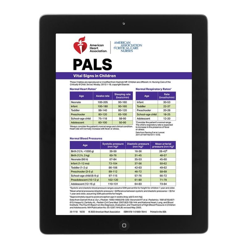 2020 AHA PALS Digital Reference Card