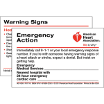 AHA Emergency Action Wallet Card - 50 Pack