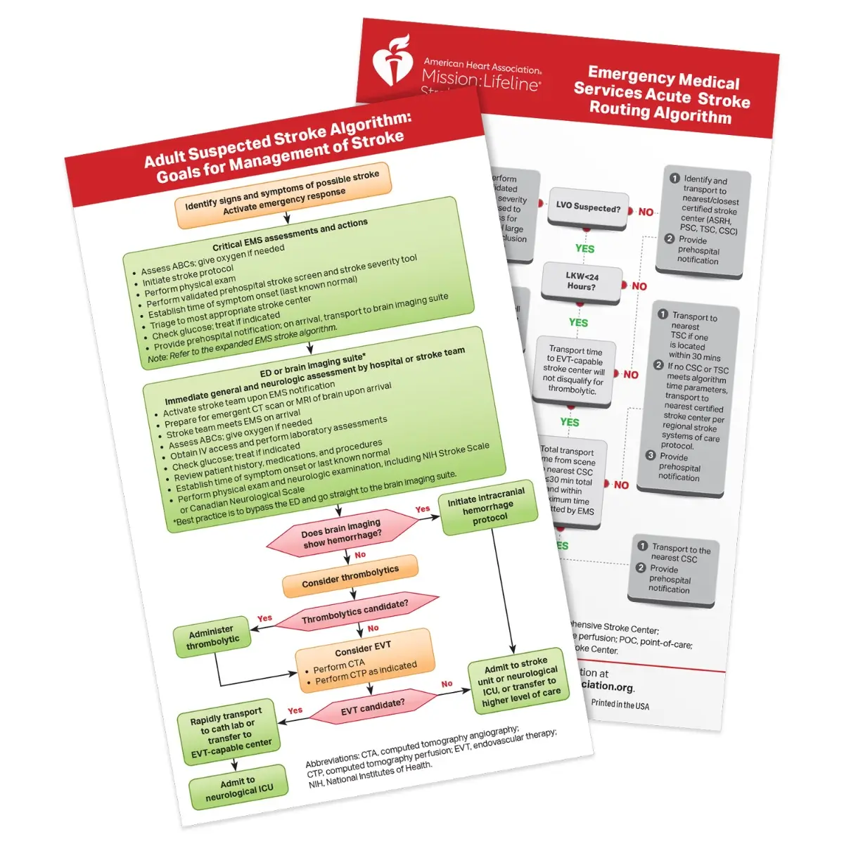 2025 Suspected Stroke and EMS Acute Stroke Routing Algorithm Card (Pack of 25)