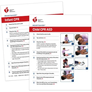 2025 Heartsaver® Child & Infant CPR AED Wallet Card (100-pack)
