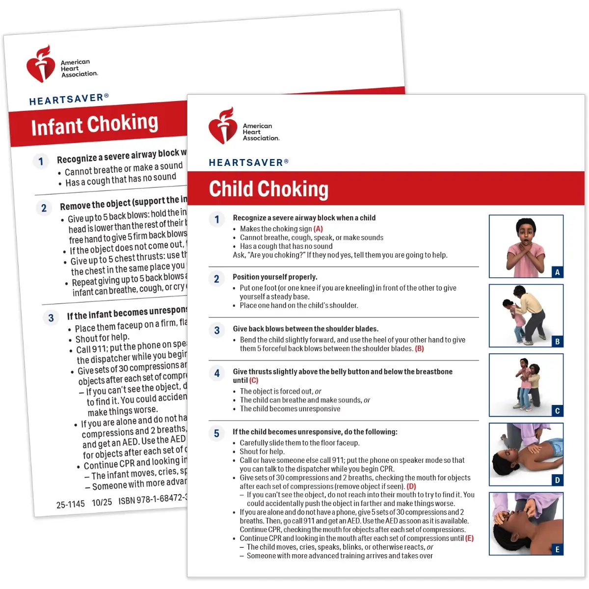 2025 Heartsaver® Child & Infant Choking Wallet Cards (100-pack)
