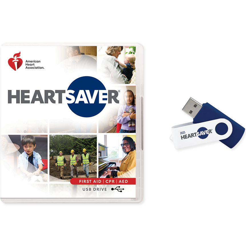 Heartsaver® First Aid CPR AED Course Videos on USB Drive