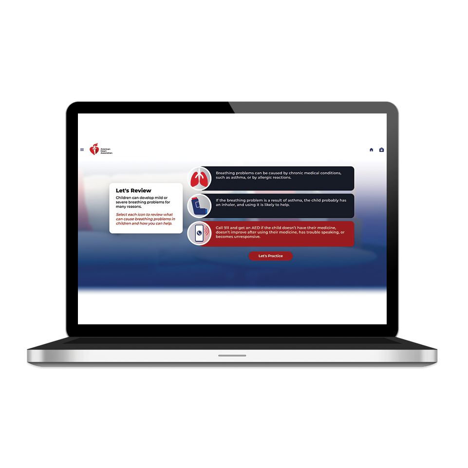Heartsaver® Pediatric First Aid CPR AED Online