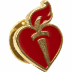 Heart & Torch Lapel Pin Gold (10-pack)