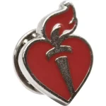Heart & Torch Lapel Pin Silver (10-pack)