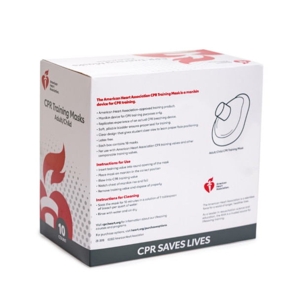 Adult & Child CPR Training Masks (10-count)